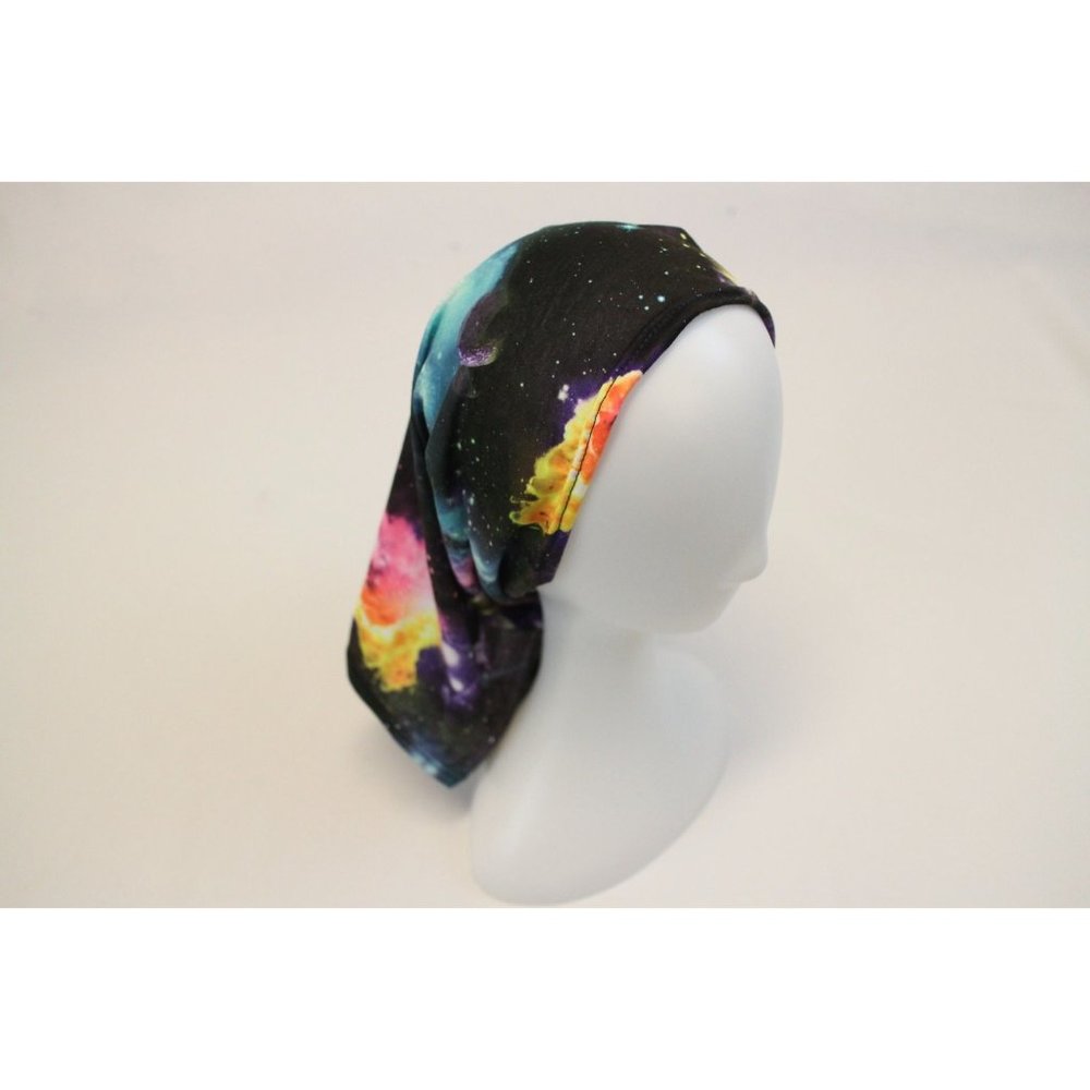 Stretchy Galaxy Print Chemo or Surgical Scrub Alopecia Scarf Wrap